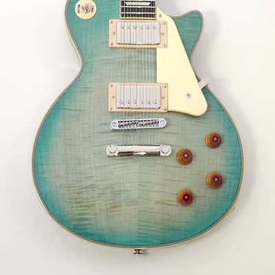 Agile AL-3200MCC 12 String Electric Guitar Solid Body Arch top with Multi-Radius Oceanburst image 2