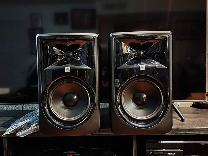 2 JBL 308 MKII 2024-2025 - Black (Pair) image 1