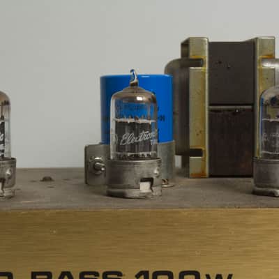 Marshall  JMP Model 1992 Super Bass 100 Watt Tube Full Stack Amplifier (1971), ser. #4642C. image 16