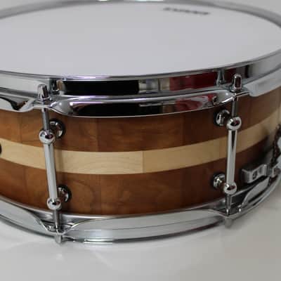 Holloman Custom Drums 5x13" Cherry/Maple snare drum - Hand rubbed urethane image 6