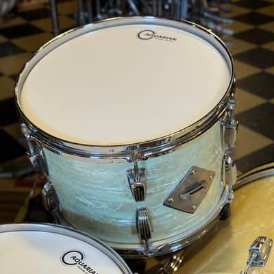 VINTAGE 1950's WFL Drum Set in White Marine Pearl - 14x24, 9x13, 16x16, 16x16, 6.5x14 image 12