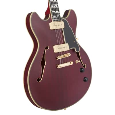 D'Angelico DADDCSTWGS DELUXE DC Double Cutaway Semi-Hollow Body 6-String Electric Guitar w/Deluxe Hardshell Case image 2
