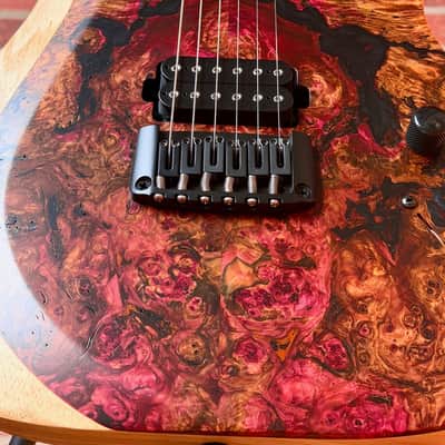 Schecter USA Custom Shop Sunset Extreme Electric Guitar - Natural Satin Stabilized Burl Top image 5