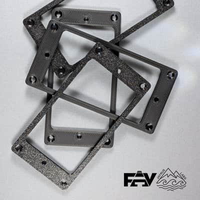 FAV Guitars 2 Humbucker Pickup Rings and 1 Screw Locator Jig Combo (Drizzle or Speck) image 2
