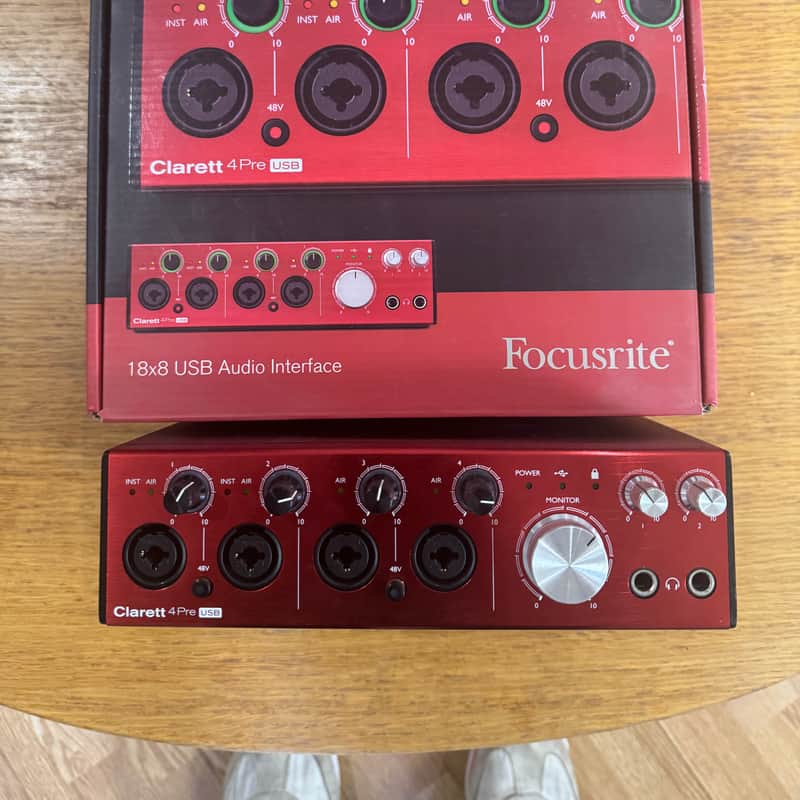 2021 – Present Focusrite Clarett+ 4Pre USB-C Audio Interface Red