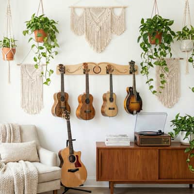 4 Ukulele & Mandolin Wall Rack - The Pro-File­™ | Wall Mounted Multi Hanger | Made in U.S.A. image 3