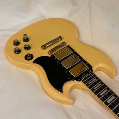 2010 Gibson Epiphone (G-400) SG Les Paul Custom Three Pickup - Made in Korea (MIK) - Antique Ivory - Free Pro Setup image 3