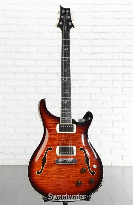 PRS SE Hollowbody II Piezo Electric Guitar - Orange Tiger Smokeburst (SEHB2POTSd2)