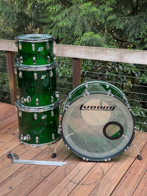 Ludwig Zep “Bonzo” kit ‘22-‘23 - Green Vistalites image 1