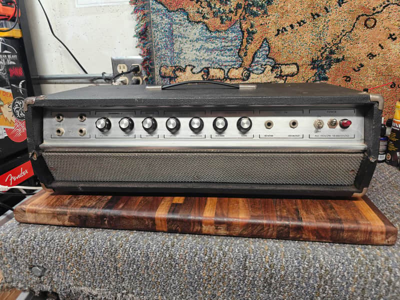 Univox Lafayette Guitar Amp Head 1960s - Silver image 1