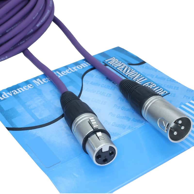 15 Foot Male To Female Xlr Microphone Cable (Purple) image 1