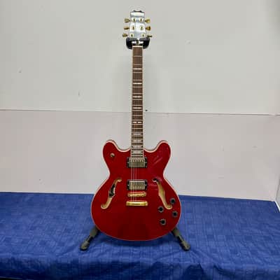 Used Peavey JF-1 Hollowbody Electric Guitar Transparent Red image 1