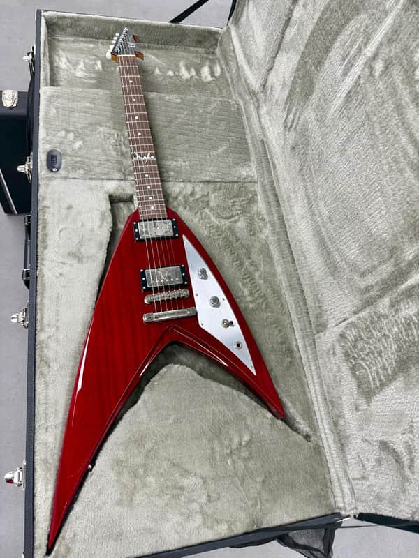 ESP  Super V  George Lynch Custom Shop BRAHMA 2006 - STBC See Thru Black Cherry Rare ! image 1