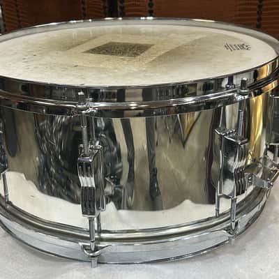 Ludwig 6 1/2" deep X 14" head Snare Drum (3114-T-SD-4186) 90's - COW - Chrome Over Wood image 4
