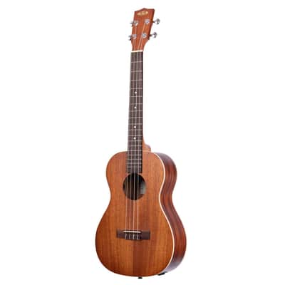 Kala KA-BE Mahogany Baritone Ukulele with EQ Bundle with KALA Klipz Blue Clip-On Tuner & Polishing Cloth – Electric-Acoustic Ukulele with Built-In EQ, Warm Tone & Chrome Die-Cast Tuners image 3