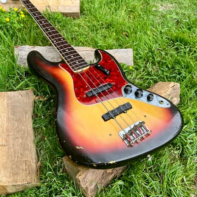 Vintage Fender 1966 Jazz Bass Bound Neck Dot Inlays image 5