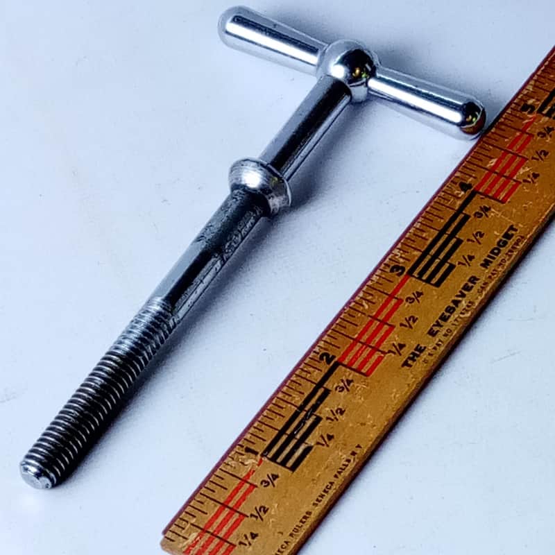 Ludwig 3" Timpani Tension Rod T Tensioner Thumb-Key Drum Handle 5/16"-18 USA 60s image 1