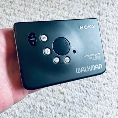 [RARE FULL SET] SONY WM EX707 Walkman Cassette Player, NEAR MINT BLACK, Working !! image 7