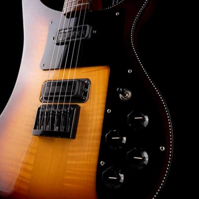 Pre Owned 2022 Rickenbacker Limited Edition 90th Anniversary 480XC TBG TobaccoGlo Guitar With OHSC - Serial # 22 012767 image 5
