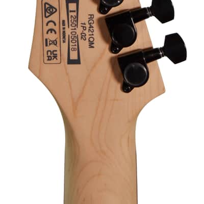 Ibanez RG421QM-CBB Electric Guitar – Cerulean Blue Burst 2025 - Cerulean Blue Burst image 4