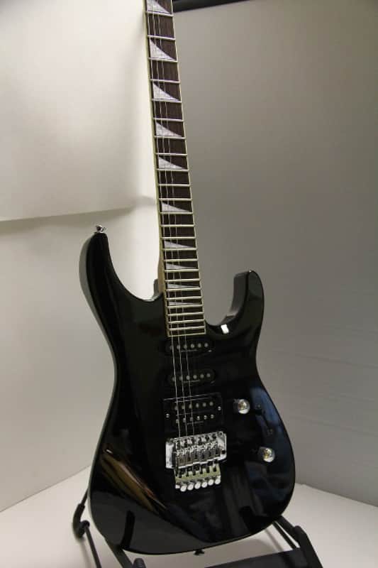 JACKSON DK2 DINKY MIJ  1996 2-Tone Black and w/tan neck image 1