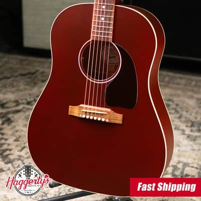 Gibson J-45 Special Dreadnought Acoustic/Electric Guitar - Satin Wine Red with Gig Bag image 1
