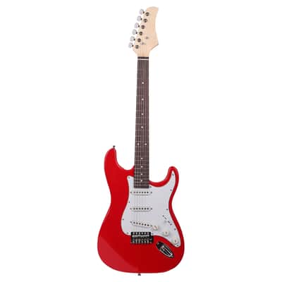 Cxxss ST Rosewood Fingerboard Electric Guitar (Red)+Bag+Strap+Paddle image 2
