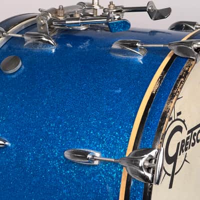 Gretsch 20/12/12/16" 60's Round Badge Drum Set - Blue Sparkle image 6