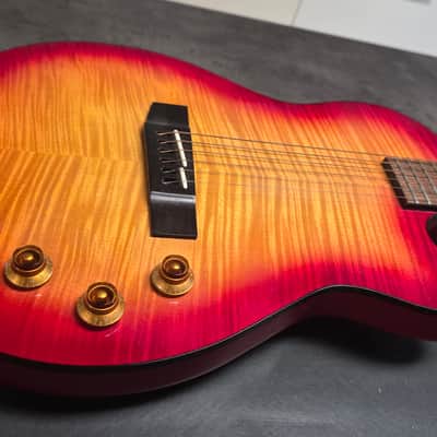 ESP CUSTOM SHOP Climax 1 of 100 ever made! Limited Edition RARE Model Ash Body! Cherry Sunburst 90s 1990's Piezo Electric AAA Flame Top Singlecut Guitar image 11