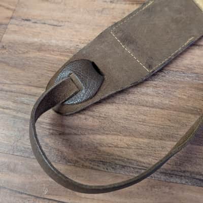 Silver Eagle Pick Pocket 2.5" Guitar Strap Brown Comfortable & Worn image 7