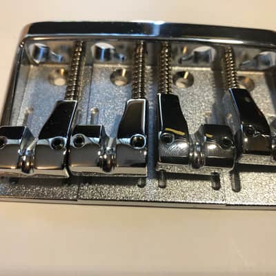 Heartfield 4-String Bridge for DR4 and Prophecy Basses Chrome image 1