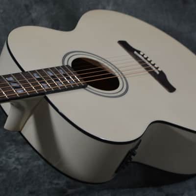 Ibanez  AJ70M2E Jumbo Acoustic-Electric Guitar Pearl White w/ FREE Same Day Shipping image 5