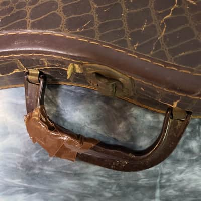 Vintage RARE 1959 Gibson 3/4 Size Melody Maker Soft Shell Electric Guitar Case Alligator Print image 5