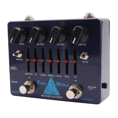 Mosky Beta Ultra Guitar / Bass Preamp Distortion Direct Box AUX In Headphone Out image 3
