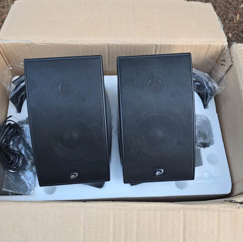 Immagine New In Box Dayton Audio 2-Way Satellite Speaker Pair SAT-BK Black - 1