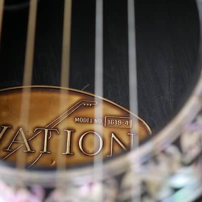 Vintage Late 70's Ovation Guitar 1619-4 Acoustic Electric image 9