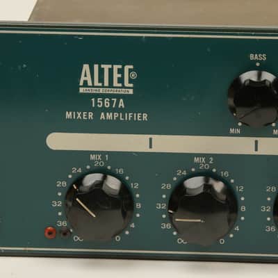 Altec 1567A Mixer Amplifier 5x1 Tube Microphone Mixer 1960s - Green image 4