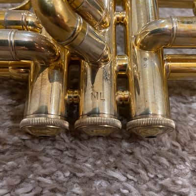 1992 Bach Stradivarius 18037 Bb Trumpet – Rare Gold Plate over Silver – ML Bore image 13