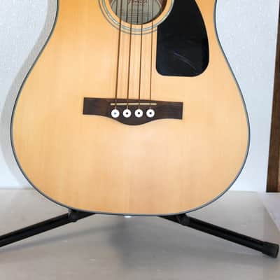 2014 Fender CB-100CE Acoustic Bass Guitar With Hard Shell Case Natural image 2