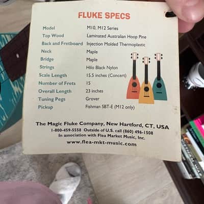 Magic Fluke M12 Concert Ukulele Circa 2002 - Turquoise / Pool Graphic image 5