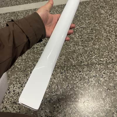 Round stainless steel 22 frets White gloss finish Maple guitar neck 25.5inch hole 10mm tele image 4