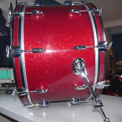 Gretsch USA Custom 4 shell pack - Round Badge - Red Glass - 24" 16" 13" 10" - 2013 image 8