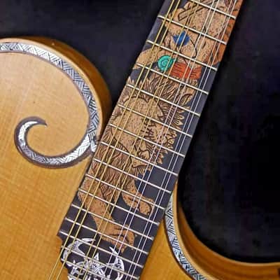 Blueberry Handmade Mandolin F-Style Devil Motif image 10