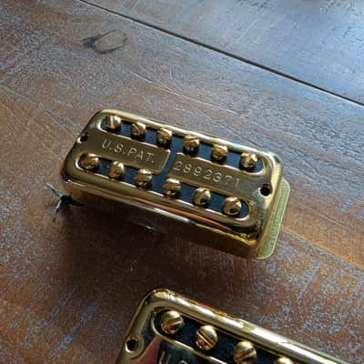 Gretsch Filtertron Humbucker Guitar Pickup Set Gold Excellent But Short Leads image 5