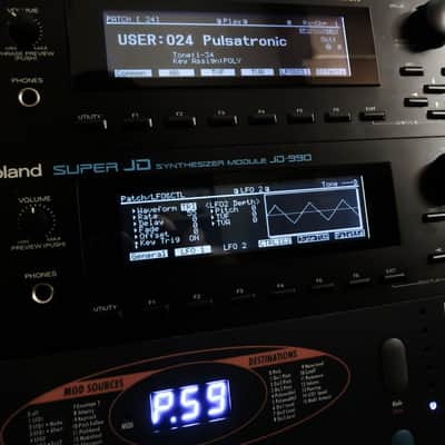 Graphic Display Upgrade - Roland XV-5080 Custom (Negative) Black LED Graphic Display ! image 2