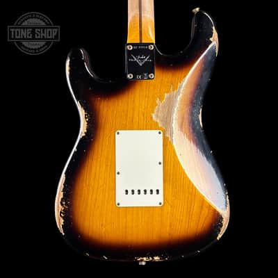 Fender Custom Shop Time Machine '57 Strat Heavy Relic Faded Aged 2 Color Sunburst w/case image 7