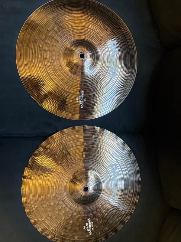 Paiste 14" 900 Series Sound Edge Hi-Hat Cymbals (Pair) - Traditional image 1