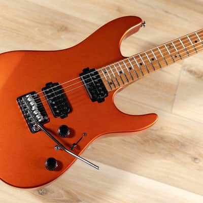 Ibanez AZ2402 Prestige HH Roasted Maple Neck w/ Case – Roadster Orange Metallic image 8