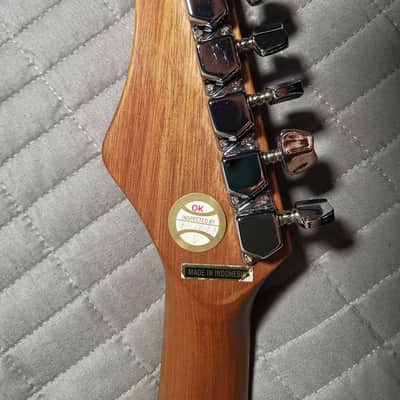 1980's Hondo H-715/BL (Indonesia) - Blue w/Mahogany Neck/SETUP/FRETWORK image 11