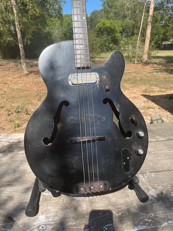 Vintage Harmony Hollow Body Mid 60d Black image 1